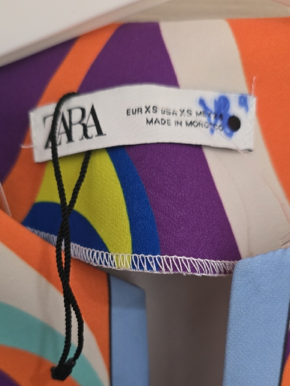 Zara Multicolor Retro Swirl Sleeveless Tunic NWOT - Picture 4 of 5